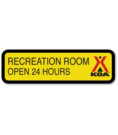 RECREATION ROOM w/printed hours