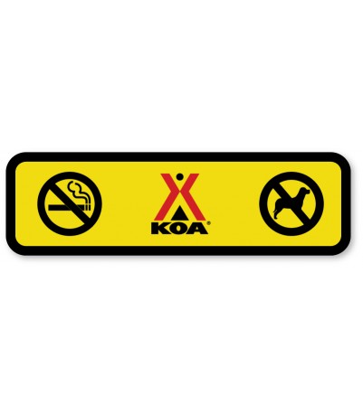 No Pets/No Smoking Combo with KOA Logo in Center