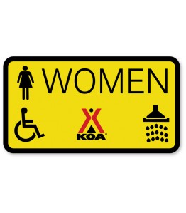 WOMEN w/Women, ADA and Shower Symbols