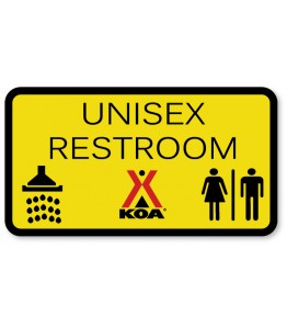 UNISEX RESTROOM w/Shower and Unisex Symbol